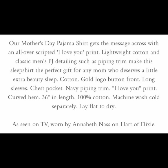 NWOT Tory Burch Mother’s Day Pajama Dress - Picture 6 of 7